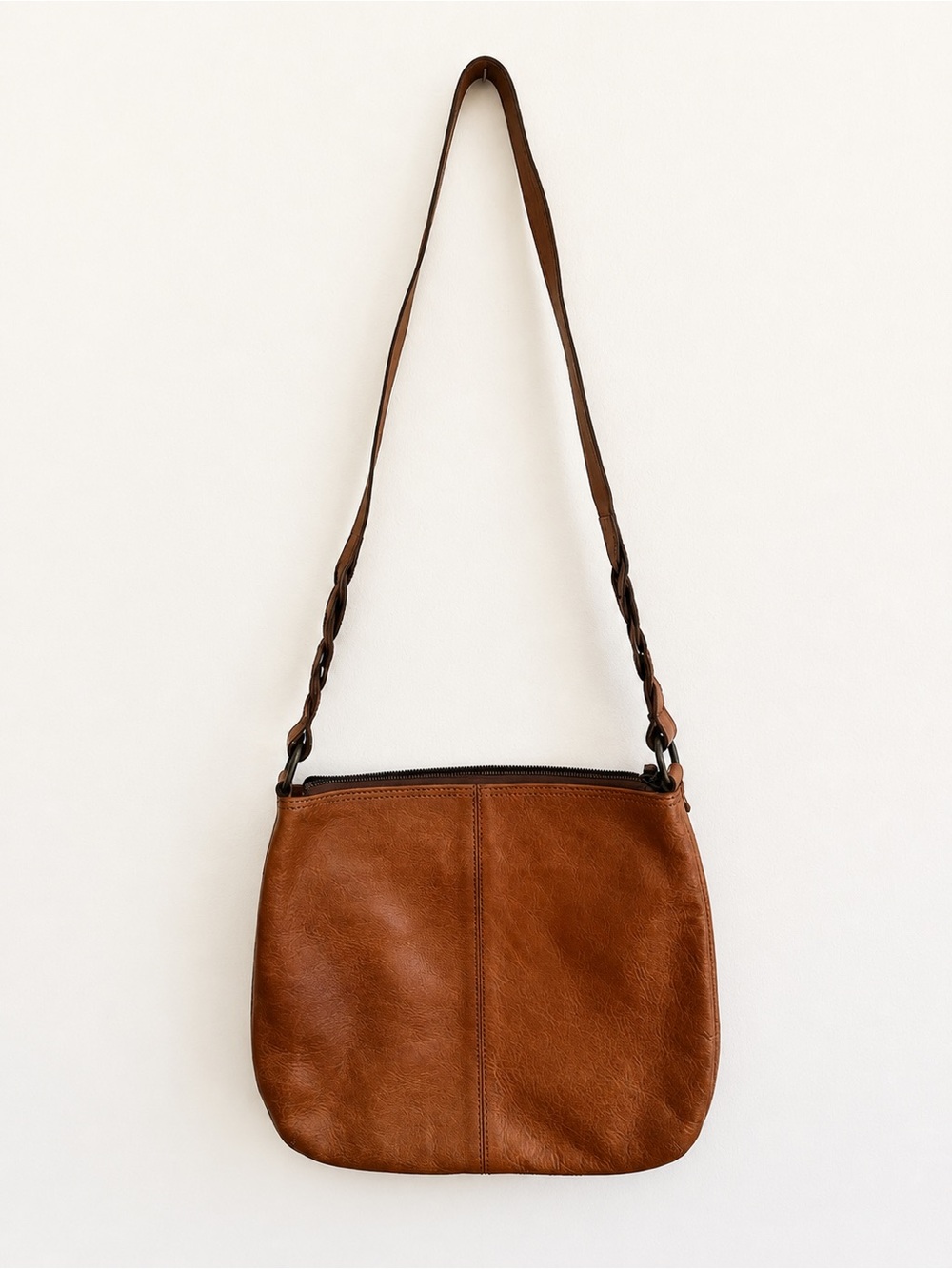 Banana Republic Genuine Leather Shoulder Bag Hobo Bag Crossbody - Picture 2 of 15